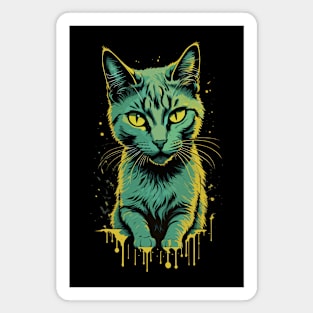 Vintage Cat Zombie Magnet